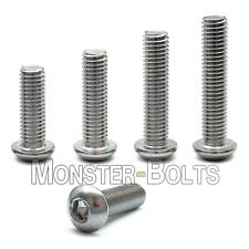 #10-32 Stainless Steel Button Head Socket Cap Screws, SAE Fine Thread 18-8 / A2