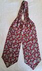 Vintage Paisley Ascot Silk Tie Cravat Burgundy Red