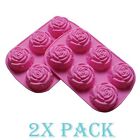 2 Pack Large Rose Delicate Flower Silicone Cake Mold Chocolate mould candy Soap