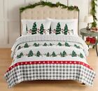 St. Nicholas Square Holiday 1 piece Quilt Set King/Cal King Snowmen Winter NEW