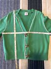 Cabi Wallis Cropped Jeweled Button Sweater, Green Size S 5459