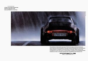 Porsche 911 Turbo Ad Poster Print 11x16 Fastest Car art Racing Rain Carrera