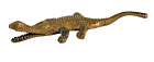 Vintage Solid Brass Alligator Crocodile Paperweight Decor Animal Figurine MCM