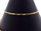 14Kt Yellow Gold Serpentine Chain Ring Clasp Bracelet