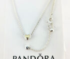 New Pandora Domed Golden Heart Collier Necklace # 399399C00- 45cm - 17.7 inch