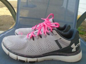 Under Armour Micro G Limitless 1258736-038 Gray Running Shoes Womens US Size 8.5
