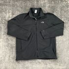 North Face Jacket Mens XL Black Full Zip Fleece Lightweight Mock Neck TKA 200