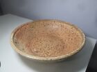 Glazed pottery tan brown bowl 13