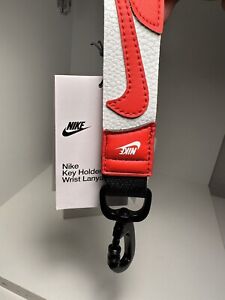 Nike Air Jordan Trophy Key Holder Keychain Wrist Black White Lanyard Chicago