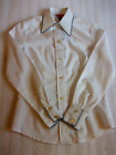 Vintage H Bar C Calif Ranch Wear Women Western Shirt White Knitted Collar &Cuffs