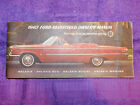 1963 Ford Galaxie 500 XL Fastback Country Sedan Squire Convrt ORIG OWNERS MANUAL