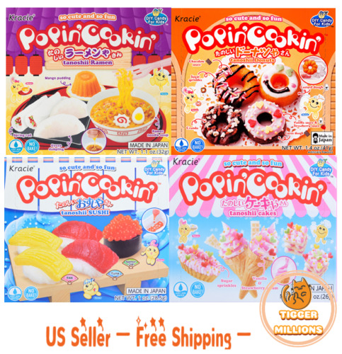 [US Seller] 4PKS Popin Cookin Kids Educative DIY Gummy Candy Kit Kracie Japan