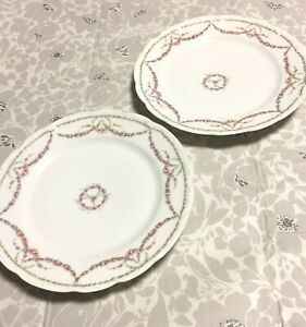 New ListingVintage KPM Set Of 2 Vintage Rose Floral Motif Dinner Plates Made in Germany
