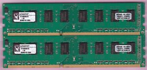 4GB 2x2GB PC3-10600 DDR3-1333 KINGSTON Ram Memory Kit KTH9600B/2G ELPIDA chips
