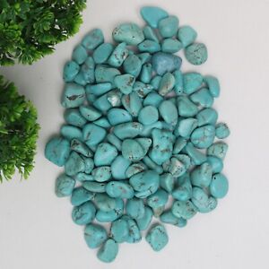 Natural Blue Turquoise Rough Loose Stones 1000 Ct Lot + 1 Faceted Gemstone Free