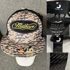 NWT Three In Mathews Archery Camouflage/Black Mesh SnapBack Hat Cap Logo