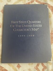 First State Quarters Of The USA Collector Map 1999-2008 Partially Complete