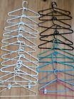 Lot of 24 Adult Clothes Multi Color Hangers Sturdy Plastic Tubular 17.5