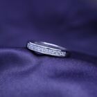14k White Gold Plated 2.5 ct Princess Cut Lab-Created Diamond Wedding Band Ring