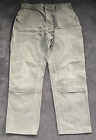 VTG Carhartt Pants Fits 34x31 Green Double Knee Dungaree B136 MOS distressed