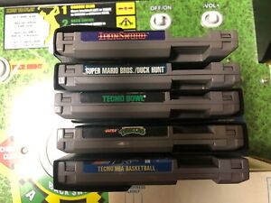 New ListingNES Nintendo Game Lot Of 5 Tecmo Bowl Ninja Turtles Iron Sword Duck Hunt