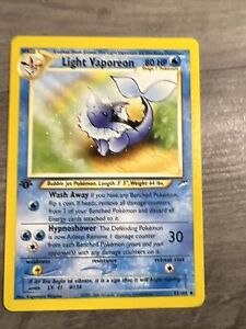 Pokémon TCG Light Vaporeon 52/105 Neo Destiny 1st Edition Common 2002 MINT