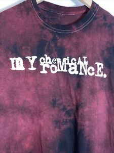 My Chemical Romance Black / Red Tie Dye Logo Tee Size Large