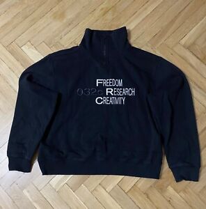 032c Black Freedom Research Creavity Sweatshirt Size L-XL