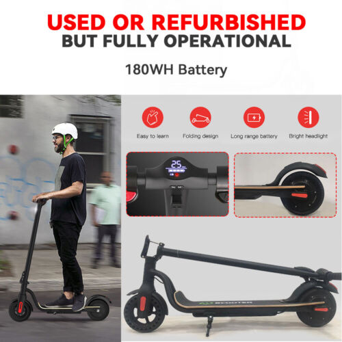 USED S10 FOLDING ELECTRIC SCOOTER 25KM/H 250W COMMUTER ADULT E-SCOOTER 180WH🔋