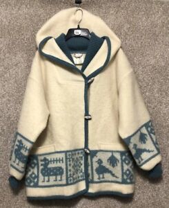 Alafoss Icewool Blanket Womens Size XS Hooded Toggle Clasp Jacket Coat