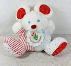 Vintage Fisher Price White Puffalump Mouse Baby's First Christmas Rattle