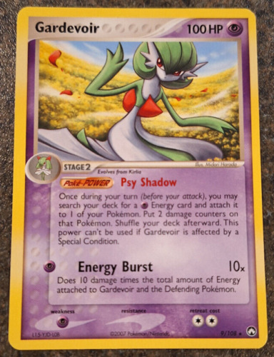 Gardevoir 9/108 Rare EX Power Keepers Pokemon NM Authentic FREE SHIP