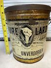 Jos. Unverdorben  Kettle Rendered Pure Lard Can Tin 9 Lbs. Altoona Pa.