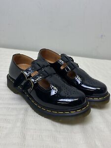 Dr. Martens Doc Womens 6 8065 Black Patent Leather Mary Jane - NEW Strappy