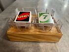 Two (2) Deck Custom Made Mobile (360* Casters) Card Tray - Canasta, 5 Crown, UNO