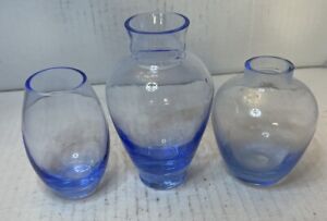 New ListingBud Vase  Trio Blue Glass Propagation Station Flower Plant