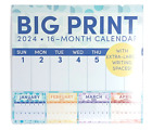 Large Print 16 Month Calendar 2024, 11x22