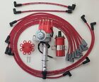 CHEVY 327 350 SMALL HEI DISTRIBUTOR + RED 45K COIL + 8.5mm WIRES UNDER EXHAUST (For: More than one vehicle)