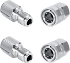 2 Sets NPT 3/8 Inch Stainless Steel Male and Female Quick Connector Kit Male Fem