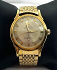 VINTAGE 18k OMEGA CONSTELLATION AUTO PIE PAN DIAL MANS WATCH BOX & PAPERS