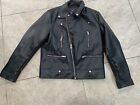 For Ever 21 mens black leather jacket used large button