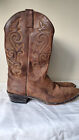 Justin Apache #2252 Whiskey Brown Leather Cowboy Western Boots Size 13 Mexico