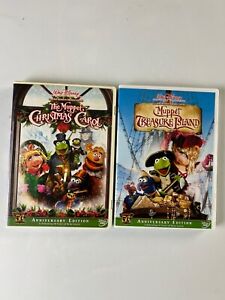Muppet Christmas Carol and Treasure Island 2 DVD lot 50th Anniversary Edition