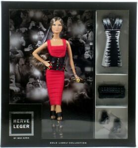 Mattel Barbie Gold Label Collection HERVE LEGER DRESS DOLL by Max Azria 2013 NEW
