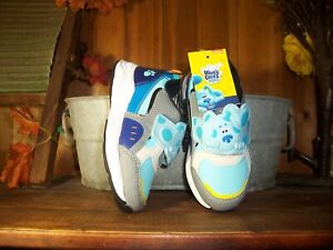 BLUES CLUES KIDS TODDLER SHOES SIZE 8 BLUE ADJUSTABLE CARTOON THEME SCHOOL PLAY