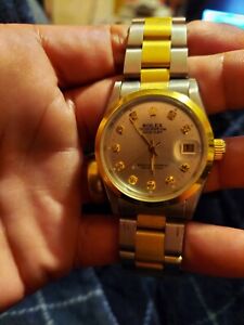 Rolex Datejust 116333 Gold and Silver Oyster Bracelet with Gold Bezel