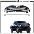 Front Upper Bumper Grille Chrome For Ford F-250 F-350 Super Duty 2020-2022 (For: 2022 F-250 Super Duty)