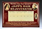 Antique c1908 Japp's Hair Dye Rejuvenator Salon Barber Shop Advertising Sign #2