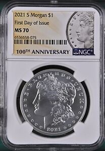 🔥 2021 S MORGAN SILVER DOLLAR NGC MS70 FIRST DAY OF ISSUE FDI SAN FRANCISCO 🔥.