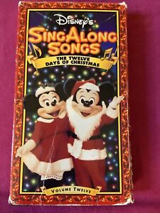 Disney Sing Along Songs - The Twelve Days of Christmas (VHS, 1997) Vtg